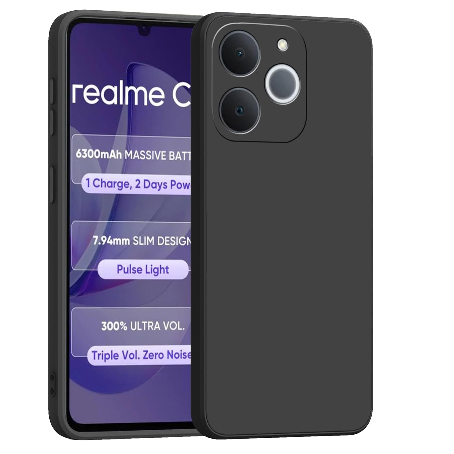 1 For Realme C71 Back Cover iBlack New - Image 1